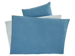 HANS NATUR Kinderbettwäsche zum Wenden Bio-Baumwolle Jersey Dusty Blue Bettbezug 135 x 200 cm, Kissen 40 x 80 cm – Produktbild 1 von 1