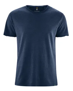HempAge Hempage Herren vegan T-Shirt Timeless Basic In Marineblau – Produktbild 1 von 1