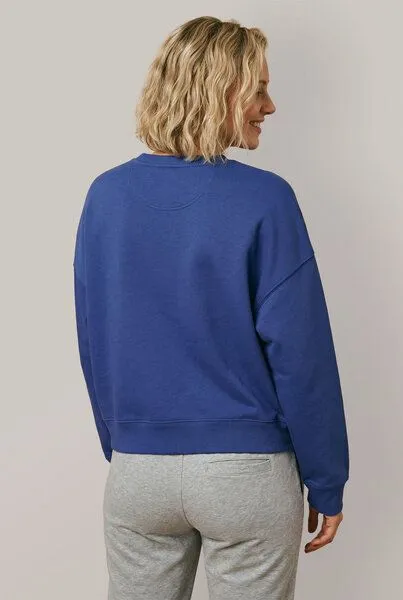 THE FACE OF ELEMENTS The Face of Elements It's the Love Stupid - Relaxed Boxy Fit Sweatshirt aus 100% Bio-Baumwolle, Atlantic blue (blau), – Produktbild 3 von 3