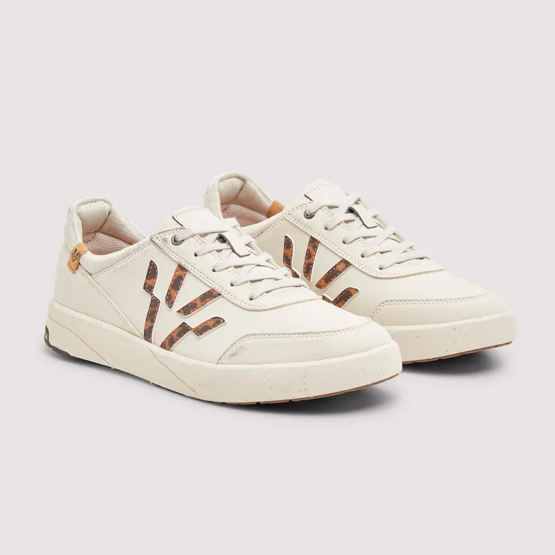 SAOLA SAOLA Damen vegan Sneaker Damen In Den Farben Cali Sand Und Leopard, Beige, – Produktbild 2 von 2