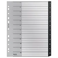 Leitz Leitz Recycle Register, PP, extrabreit, 1-12 – Produktbild 3 von 3