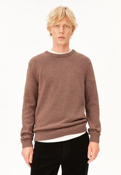 ARMEDANGELS ARMEDANGELS ALVAARIO Herren Strickpullover aus 100% Bio-Baumwolle, Earthshade-dark earth-oatmilk, – Produktbild 1 von 4