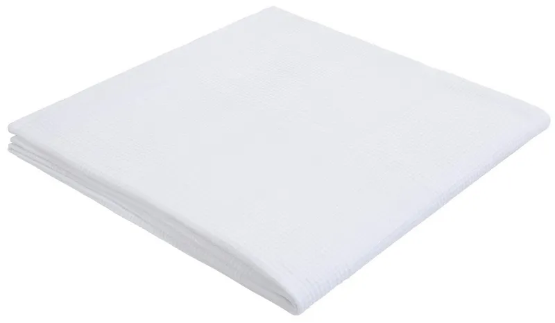 OTTO home Tagesdecke Mira, leichte Tagesdecke aus 100% Baumwolle, uni Überwurf, ohne Füllung, Weiß, – Produktbild 3 von 5