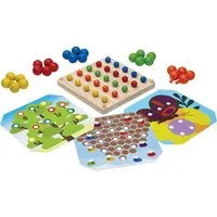 PlanToys PlanToys Kreatives Steckbrett Steckspiel aus Kautschukholz Maße 17,5 x 17,5 x 15 cm – Produktbild 1 von 1
