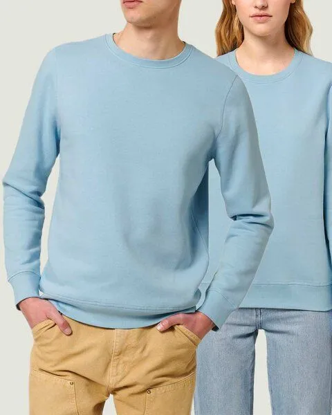 YTWOO YTWOO Unisex Sweatshirt | fairtrade & ökologisch, Hellblau (sky), – Produktbild 1 von 4