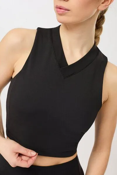 mandala Mandala Cropped V-Neck, Black (schwarz), – Produktbild 2 von 4