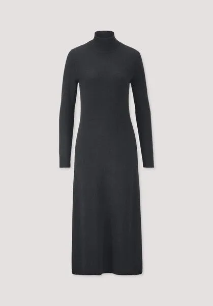 hessnatur hessnatur Strick Kleid Regular aus Bio-Schurwolle mit Kaschmir, Schwarz, – Produktbild 4 von 4
