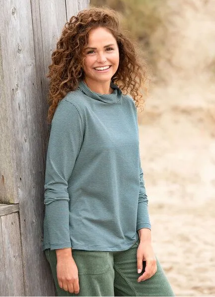 Heidekönigin Heidekönigin Rollkragenshirt Ringel, Atlantik, – Produktbild 3 von 3