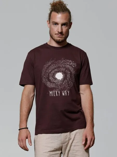 watapparel watapparel T-Shirt Unisex Milky way, Red brown, – Produktbild 2 von 3