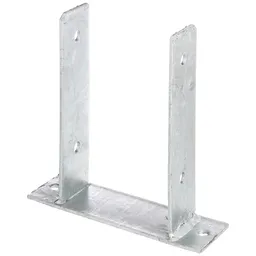 Alberts ALBERTS U-Pfostenträger, feuerverzinkt, z.Aufschrauben, BxH 121x200 mm – Produktbild 1 von 1