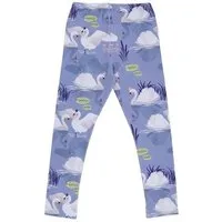 Walkiddy Kinder Leggings GOTS zertifiziert Bio-Baumwolle, Lila, Wolken-Muster, Walkiddy – Produktbild 1 von 1