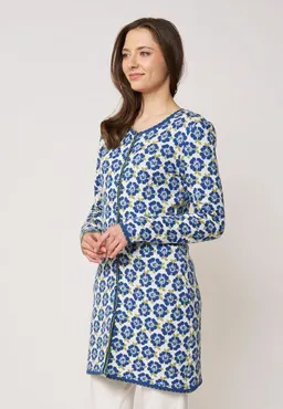 LANA Organic LANA Organic Strickjacke Jaquard für Damen, Modell Eva lang – Produktbild 1 von 1