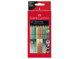 Faber-Castell Faber-Castell Buntstifte "Colour Grip Pastell-Neon" farbig sortiert, 12 Stk. – Produktbild 1 von 1