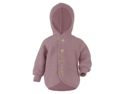 Engel natur Engel Natur Baby Jacke mit Kapuze Bio-Merinowolle Fleece melange-rosenholz Gr. 86/92 – Produktbild 1 von 1