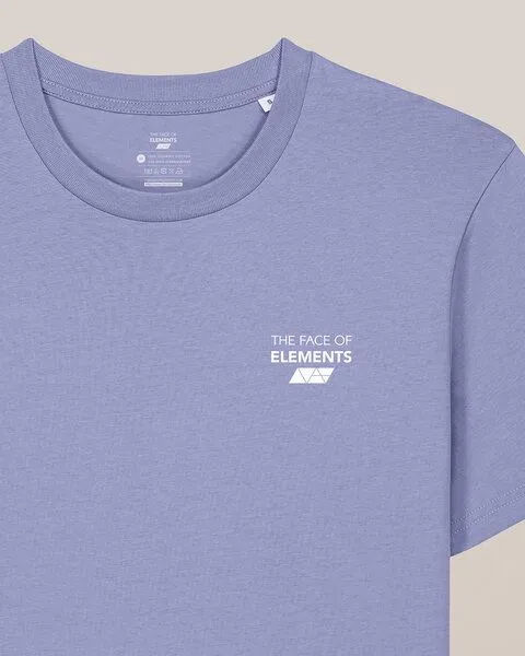 THE FACE OF ELEMENTS THE FACE OF ELEMENTS Airy - Regular Fit T-Shirt aus 100% Bio-Baumwolle, Violet (lila), – Produktbild 1 von 4