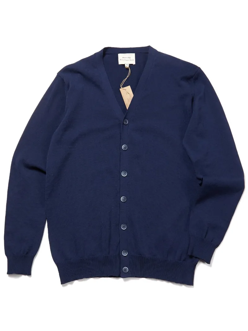 Will's Vegan Store Will's Vegan Store Herren vegan Strickjacke Recycelt Dunkelblau, Dunkelblau, – Produktbild 2 von 2