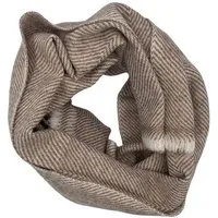 HeritageModa HeritageModa Weicher, dicker Wollschal mit Fischgrätmuster in Creme & Warmgrau – Winterschal – Produktbild 1 von 1