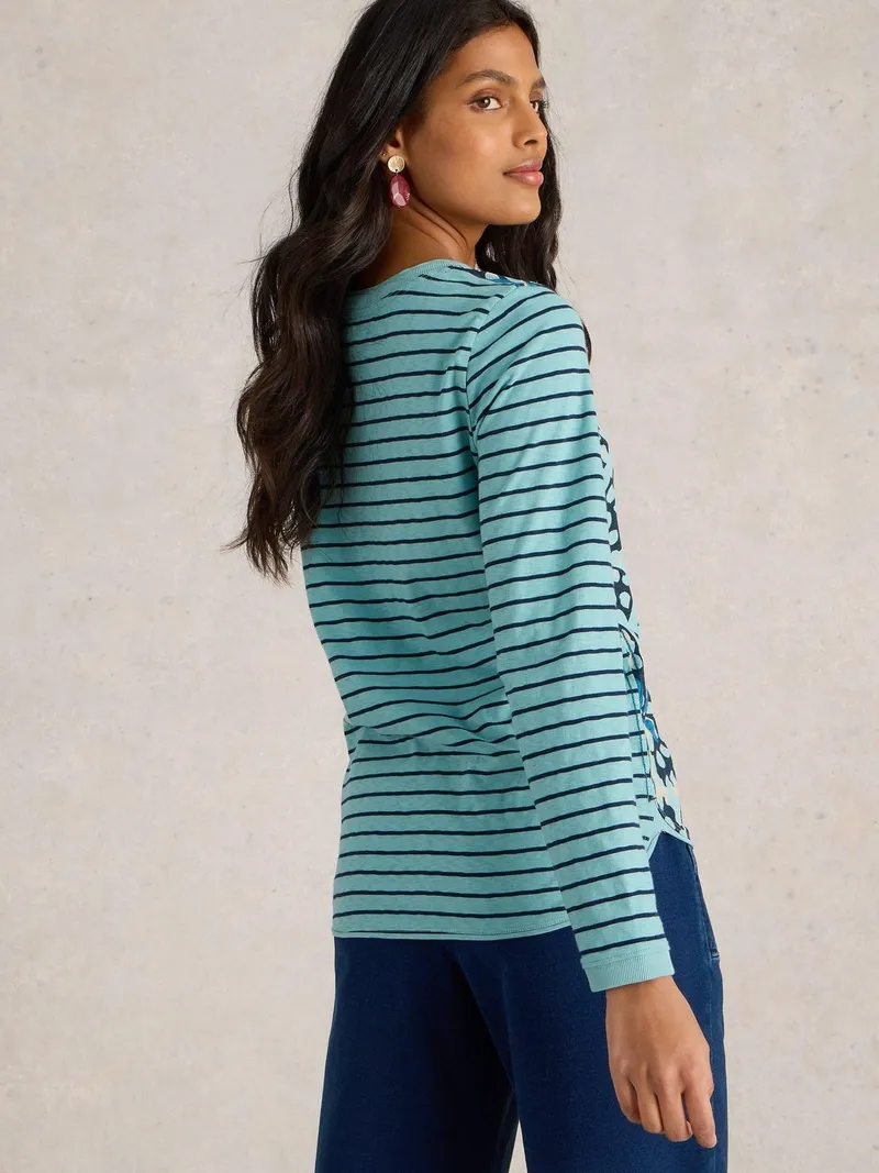 White Stuff Langarmshirt Clara - 34, Blau multi, – Produktbild 4 von 4