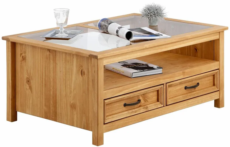 OTTO home Couchtisch Selma, mit schöner Holzstruktur, Beige, – Produktbild 2 von 5