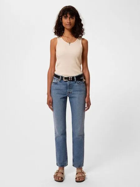 Nudie Jeans Nudie Jeans Regular Fit Damen Jeans - Shady Sadie - aus 100% biologisch angebauter Baumwolle, Blue, – Produktbild 1 von 3