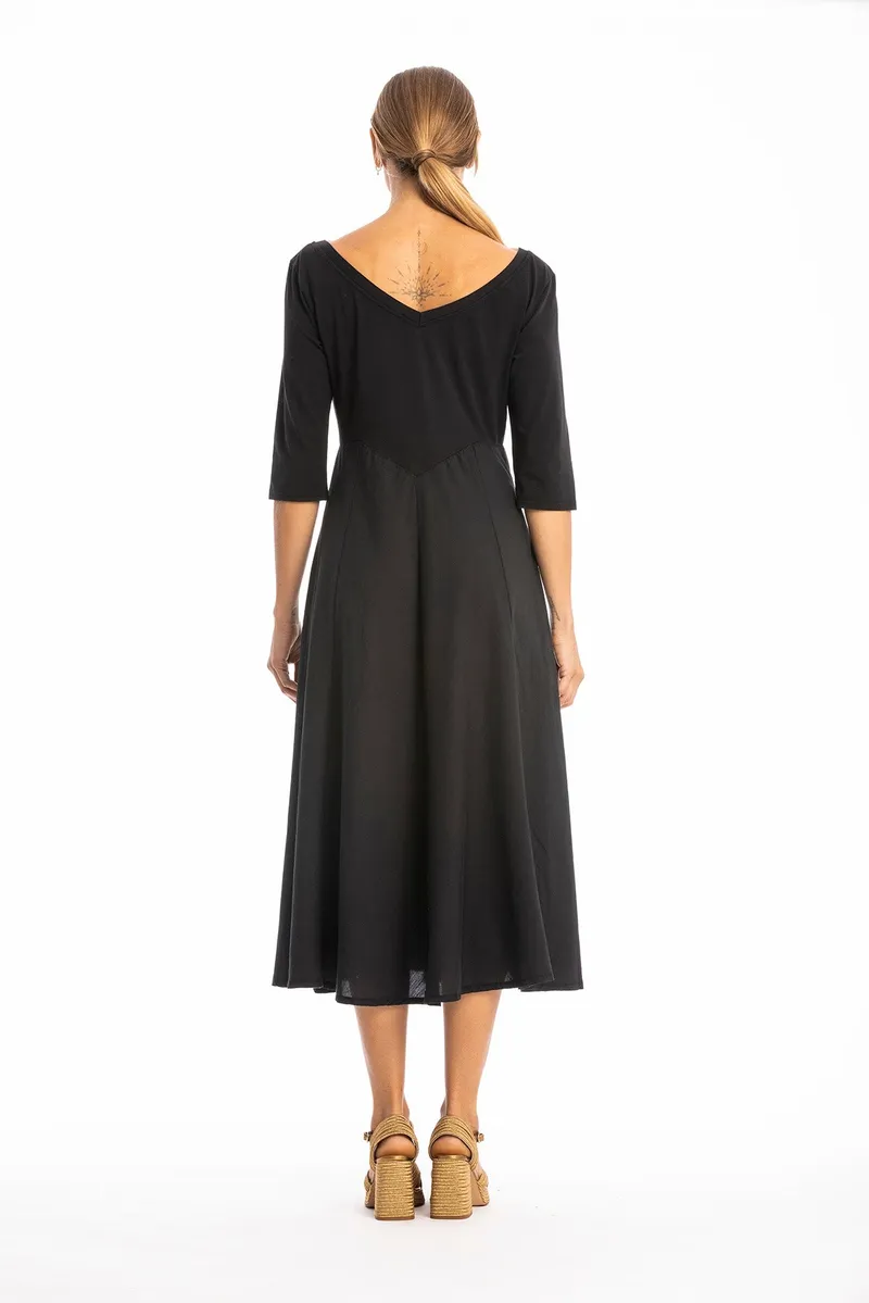 RAVENS VIEW IBIZA RAVENS VIEW IBIZA Damen vegan Kleid Lima Ls Schwarz, Schwarz, – Produktbild 1 von 1