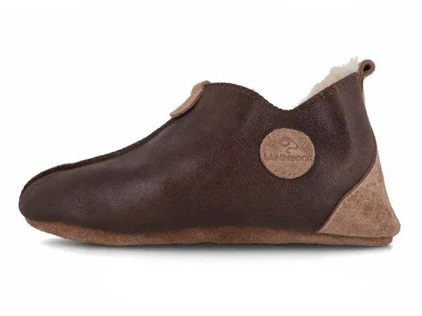 Lammbock Lammbock Warme Lammfellhausschuhe 'Texel', Dunkelbraun, – Produktbild 3 von 3