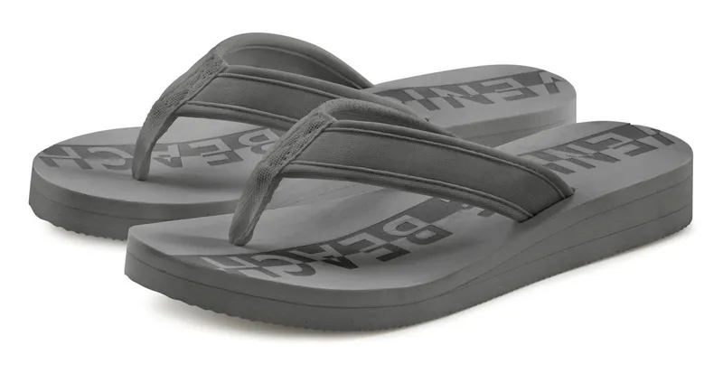 VENICE BEACH VENICE BEACH Badeschuhe, Badelatsche, Flip Flop, Badezehentrenner Zehentrenner, Sandale, Pantolette VEGAN, Grau, – Produktbild 2 von 5