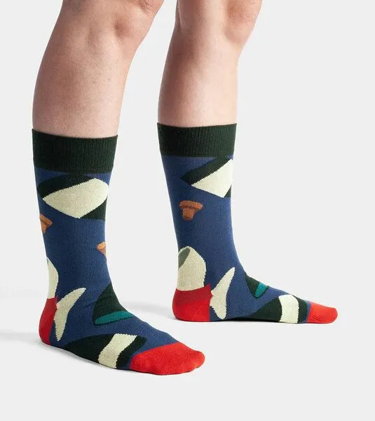 DillySocks DillySocks Socken Chateau Fiasko aus Biobaumwoll-Mix, Blau, – Produktbild 2 von 4