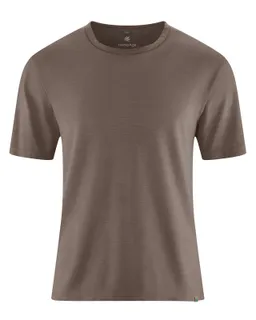HempAge Hempage Herren vegan T-Shirt Aus Slub Jersey Staubbraun – Produktbild 1 von 1
