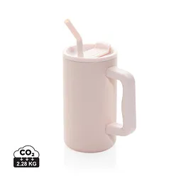 XD Collection XD Collection Cube Becher aus RCS recyceltem Stahl 800ml, Rosa, – Produktbild 1 von 1