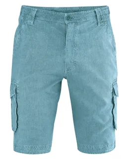 HempAge Hempage Herren vegan Cargo Shorts Wave Blau – Produktbild 1 von 1