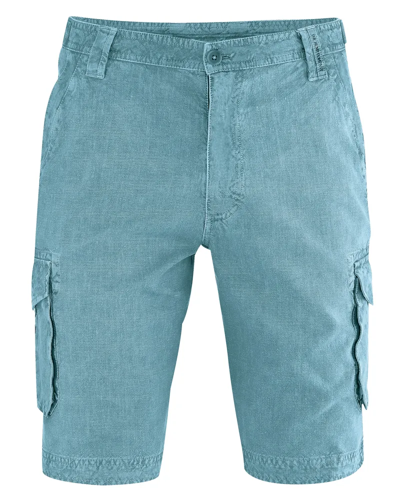 HempAge Hempage Herren vegan Cargo Shorts Wave Blau, Blau, – Produktbild 1 von 2