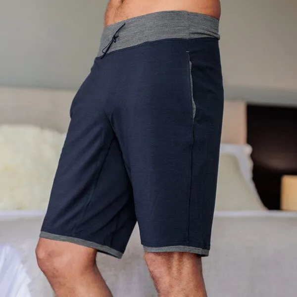 Dagsmejan Dagsmejan Herren Shorts aus Merino Wolle, Winter night melange, – Produktbild 1 von 4