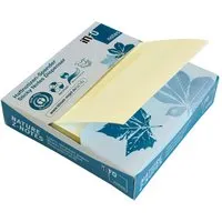 Info Info Haftnotizen "Recycling Z-Notes" im Kartonspender, 100 Blatt, 75 x 75 mm, gelb – Produktbild 1 von 1