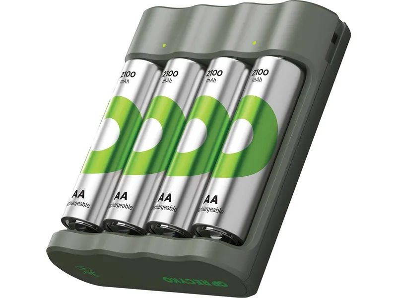 GP Battery GP Battery 4 Akkus 2.100 mAh inkl. 4-Port USB Ladegerät "B441" – Produktbild 1 von 1