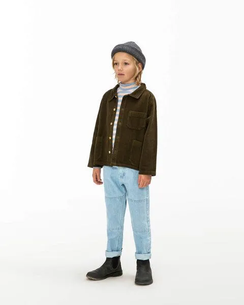 MATONA Matona Kastig geschnittenes Hemd aus Cord für Kinder / Boxy Corduroy Jacket, Moss, – Produktbild 3 von 4