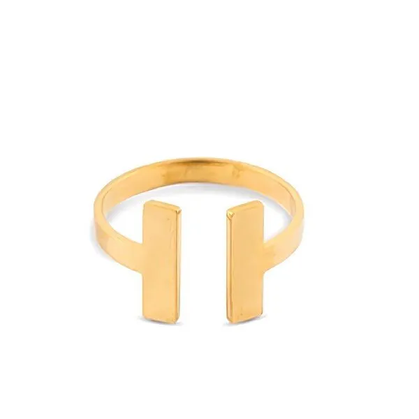 ELEKTROPULLI Größenvariabler Open Ring ca. Ø 18mm von Elektropulli, Gold, – Produktbild 1 von 1