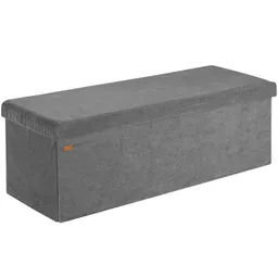Casaria® Sitzbank Anthrazit Cord 114x38x38cm MDF faltbar – Produktbild 1 von 1