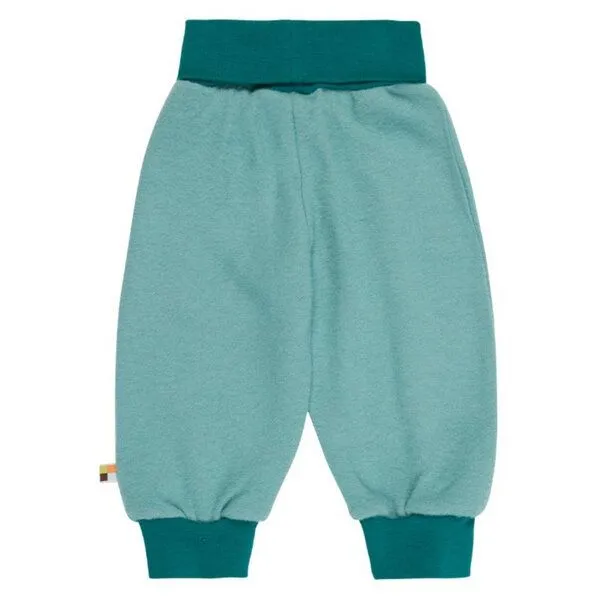 loud + proud loud + proud Babys & Kinder Hose Wollfleece, GOTS-zertifiziert, Oregano (petrol / türkis), – Produktbild 2 von 2