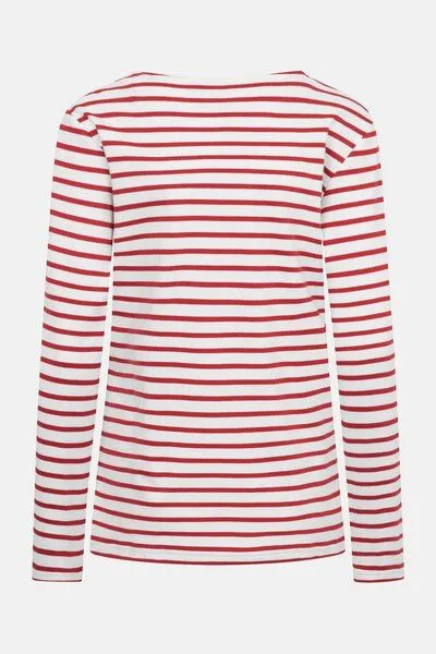 Hanseheld Hanseheld Streifenshirt Damen aus Baumwolle (Bio), Natur-rot, – Produktbild 2 von 4