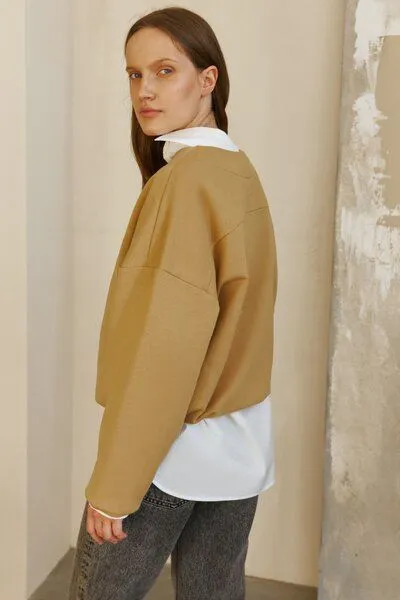 IVA RYCH IVA RYCH Oversize Sweatshirt Camel I Deadstock, Camel (beige), – Produktbild 3 von 3