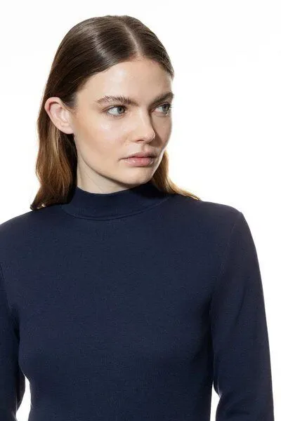 mey Mey Shirt langarm "Modern Rib" aus FSC-Modal, Deep shadow, – Produktbild 2 von 4