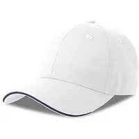 Atlantis Headwear Atlantis Headwear Damen / Herren Sport Cap Baumwolle Metallverschluss, Weiss/navy, – Produktbild 1 von 1