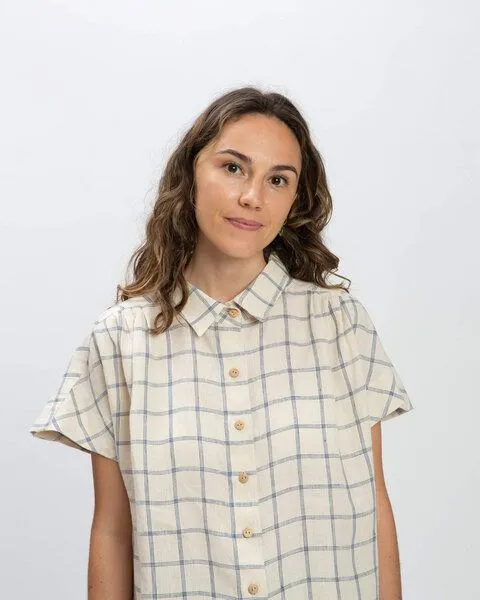 MATONA Matona Kurzarm-Bluse, Blue net, – Produktbild 4 von 4
