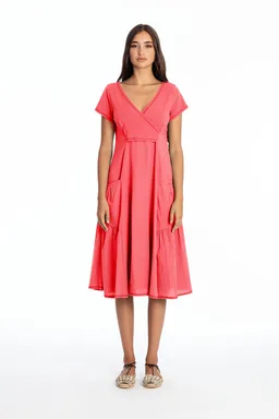 RAVENS VIEW IBIZA RAVENS VIEW IBIZA Damen vegan Kleid Paola Flamingo Pink – Produktbild 1 von 1
