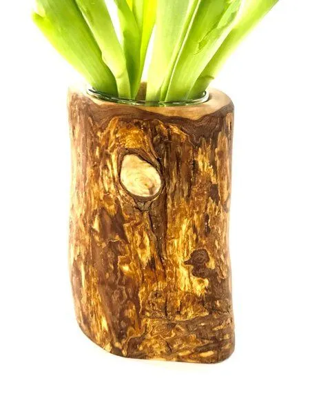 Olivenholz erleben Olivenholz erleben Vase Valentina aus Olivenholz – Produktbild 2 von 3