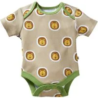 HANS NATUR Baby Body Kurzarm Bio-Baumwolle Löwe Gr. 50/56 – Produktbild 1 von 1
