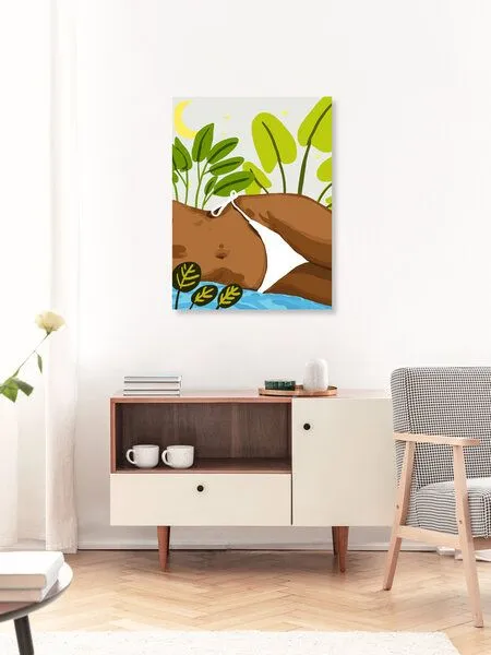 Photocircle Photocircle Poster / Leinwandbild - Is it Summer yet Modern Bohemian Black Woman – Produktbild 3 von 4