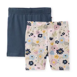 People Wear Organic People Wear Organic "Radlerhose, 2er Pack, rosa bedruckt ""bunte Blüten"" und dunkelblau uni, Bio-Baumwolle" – Produktbild 1 von 1