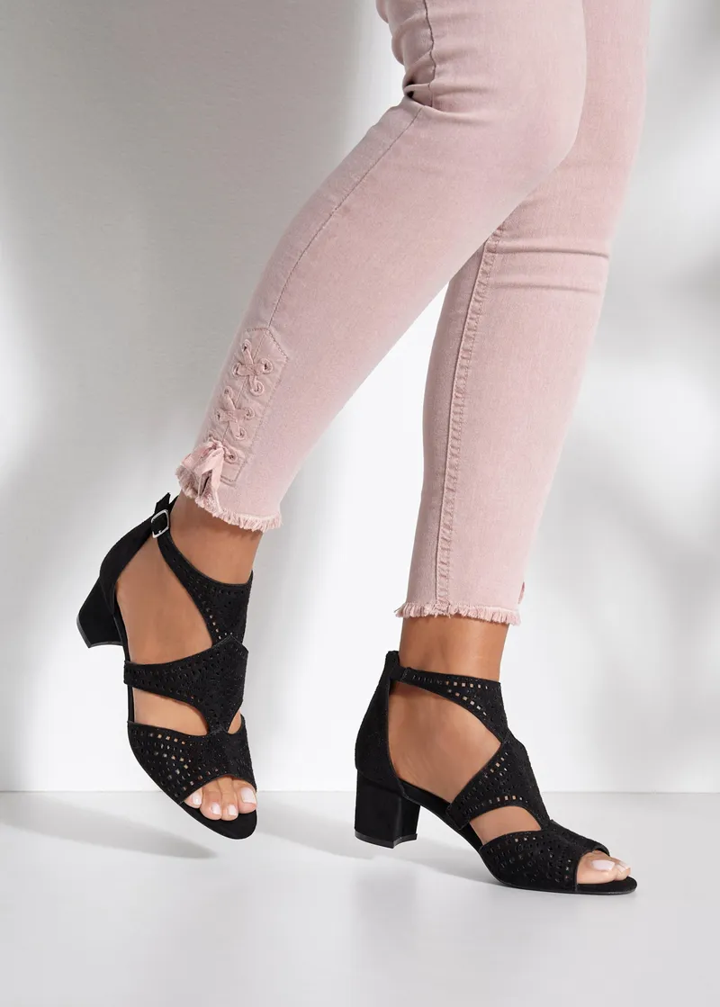 Lascana Riemchensandalette, Schwarz, – Produktbild 1 von 3